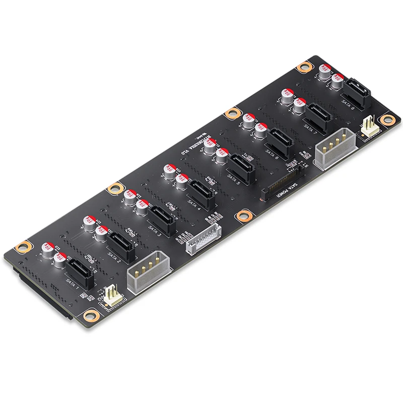 This is the 8 Bay connector side and the fan headers can not be speed controlled to my knowledge but its possible that I did this wrong somehow so i routed the cables directly to the motherboard.