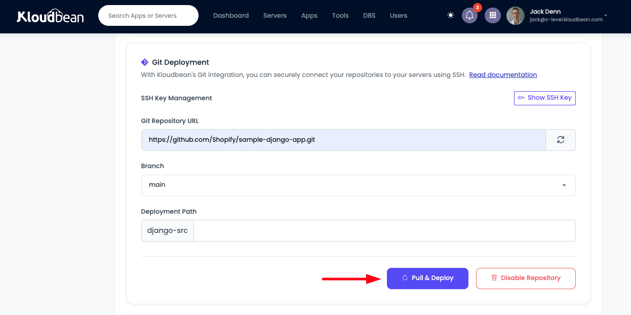 Demonstration on applying new configuration