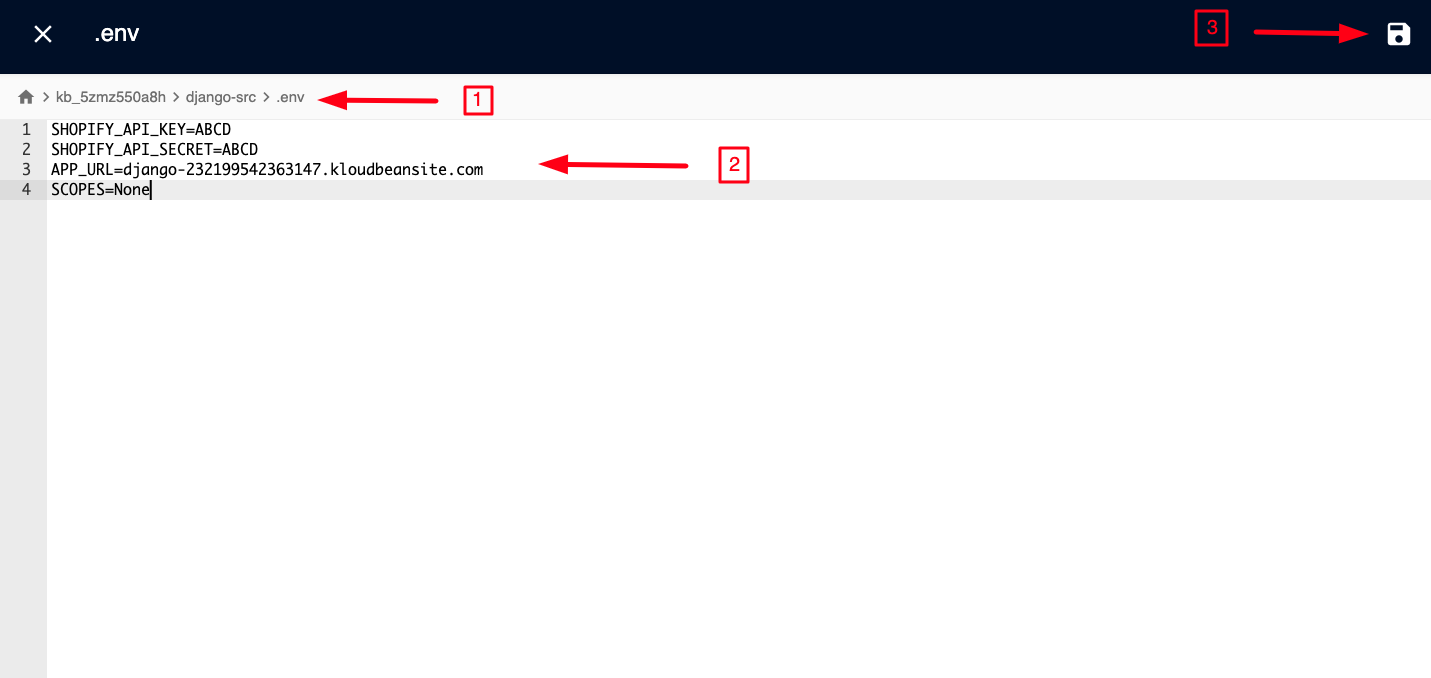 Demonstration on adding env variables 