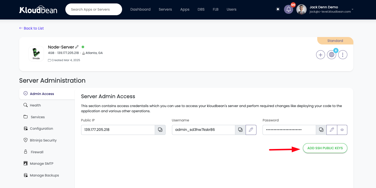 Demonstration on adding public rsa key to your server.