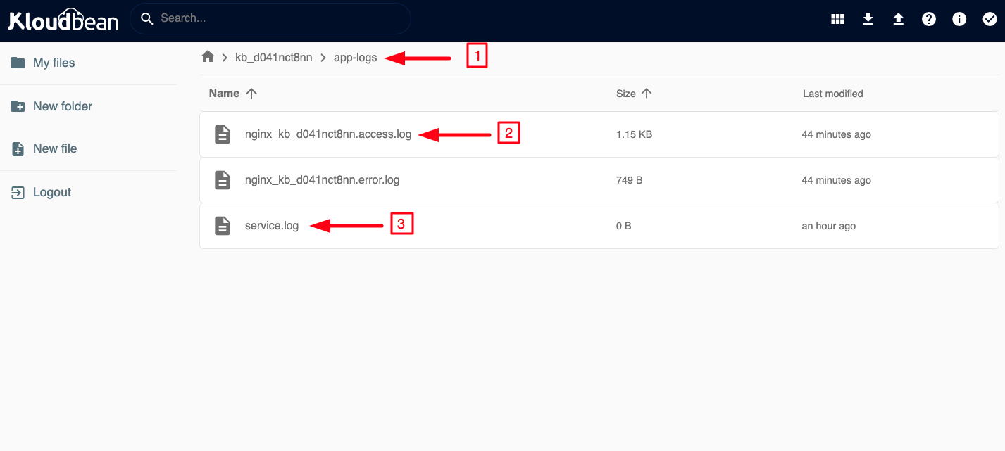 Demonstration on accessing logs through File Manager.