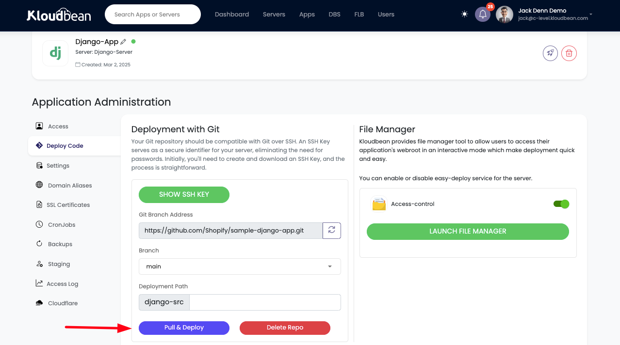 Demonstration on applying new configuration 