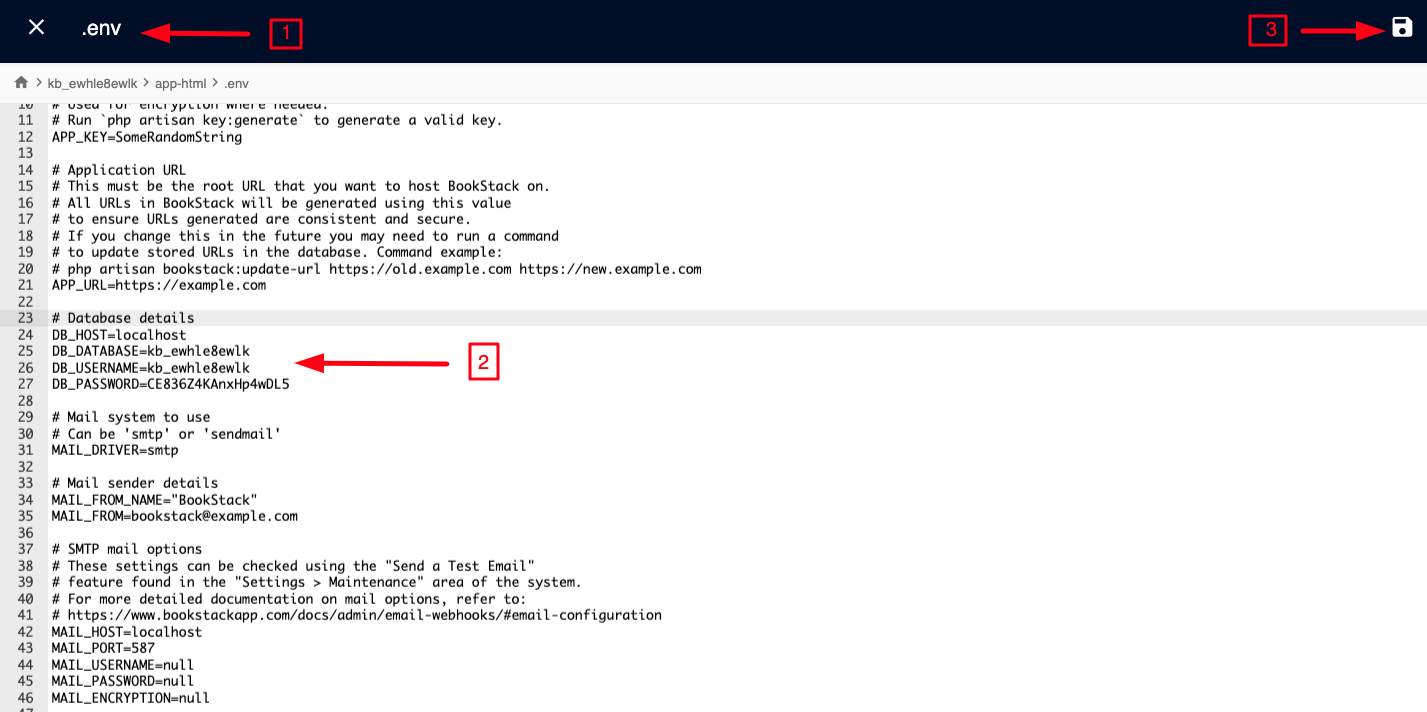 Updating Database and other configurations.