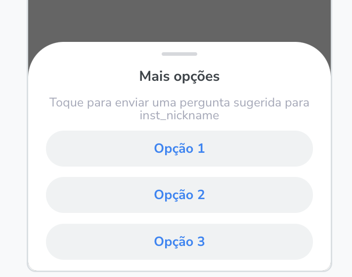 Caso queira um menu principal em seu direct do instagram, para que quando um contato clicar no menu no canto superior direito eles serem exibidos, deverá ativar o MENU PRINCIPAL