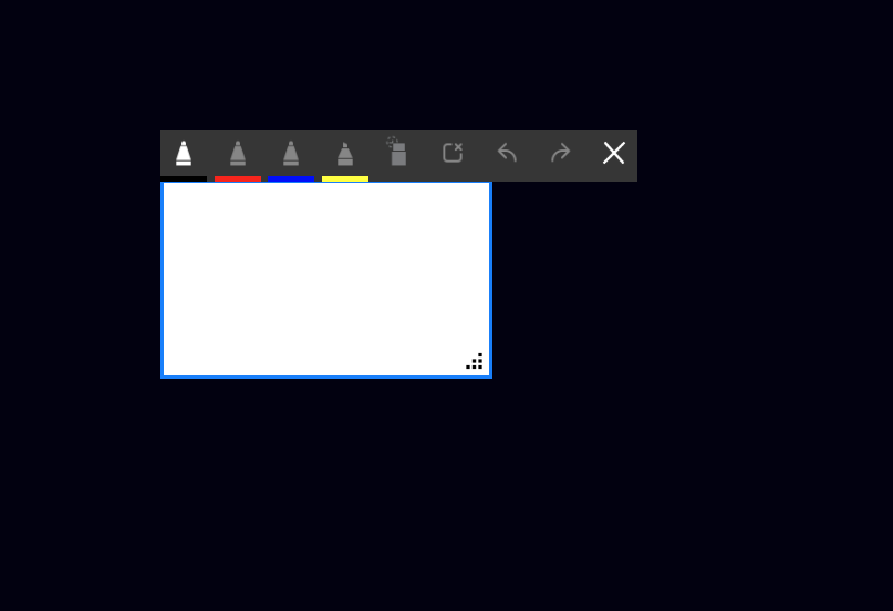 Click the ink icon to get the ink drawing toolbar