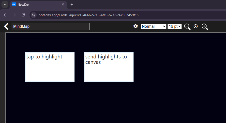 View MindMap Canvas on Web/Desktop - Created from Android