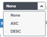 <i><b>Note: Selecting None will just sort the value randomly</b></i>