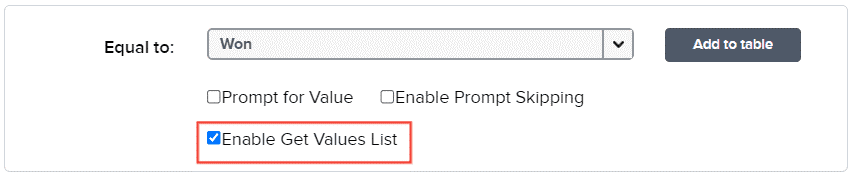 <i><b>Note</b>: Only when you are building with a prompt that this checkbox is ticked off as well as the prompt for value will it impact the report being built.</i>