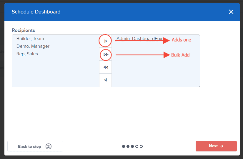 Note: If you want to type in email addresses of users not registered, the server admin needs to enable the bulk email scheduling feature.