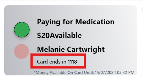 Highlighting the correct card for the user in their app