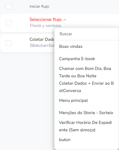 Definir el flujo que será activado por la palabra clave