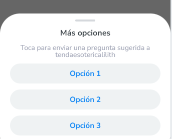 Si desea tener un menú principal en sus mensajes directos de Instagram, de modo que, al hacer clic en el menú de la esquina superior derecha, se muestre, debe activar la opción MENÚ PRINCIPAL.