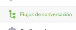 Pestaña Flujos de conversación
