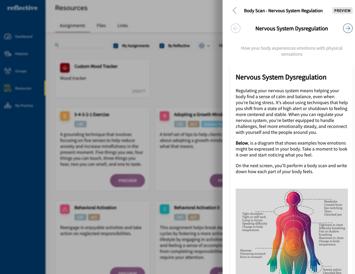 Preview of the new Nervous System Dysregulation Infosheet