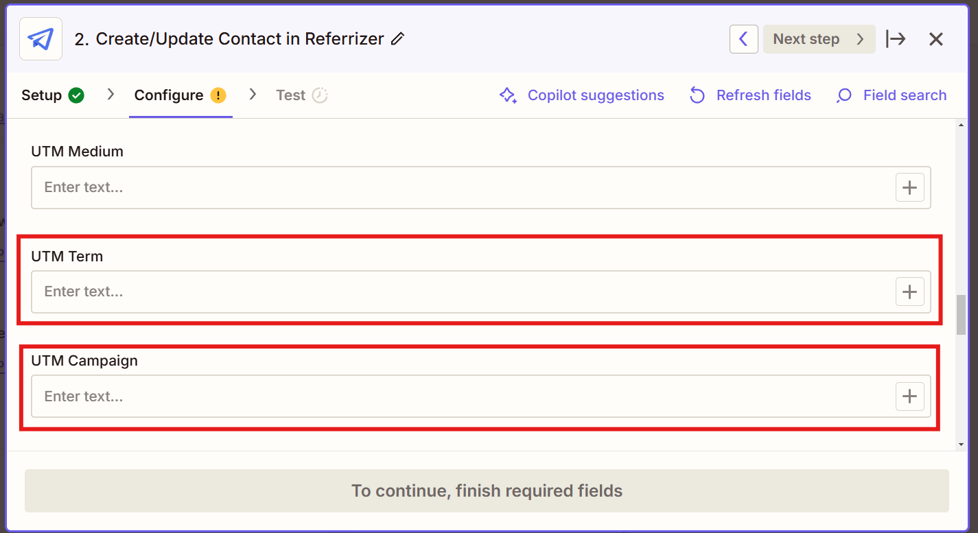 UTM Parameters In Zapier