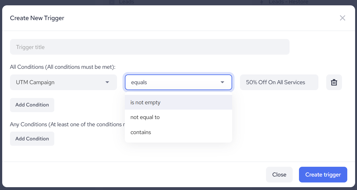 Custom Fields Conditions
