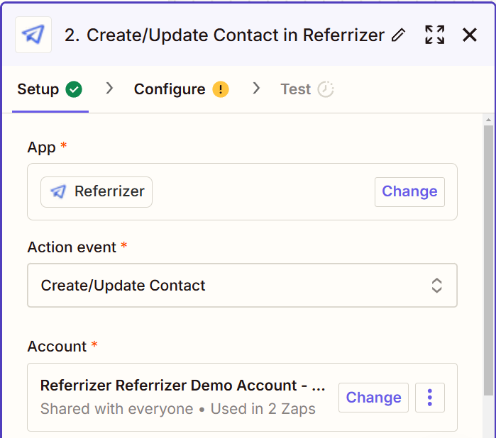 Configuration of the UTM Parameters Within Your Zap