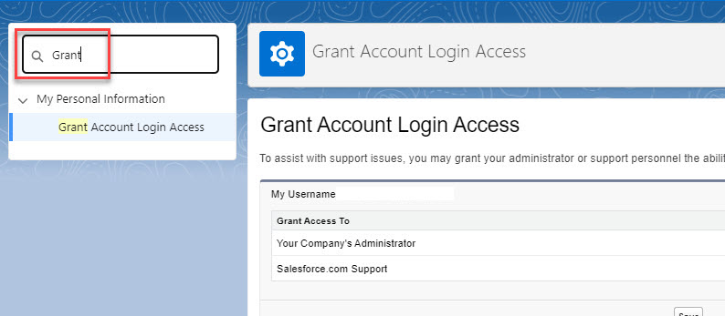 setup : Grant Account Login Access