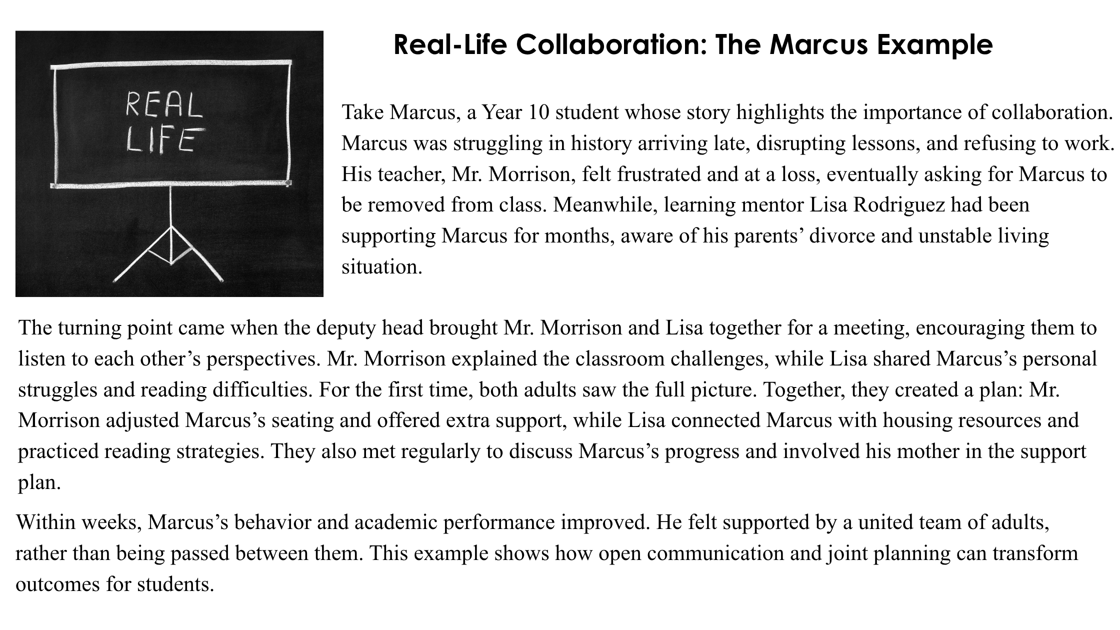 When Teachers and Mentors Team Up, Everyone Wins.